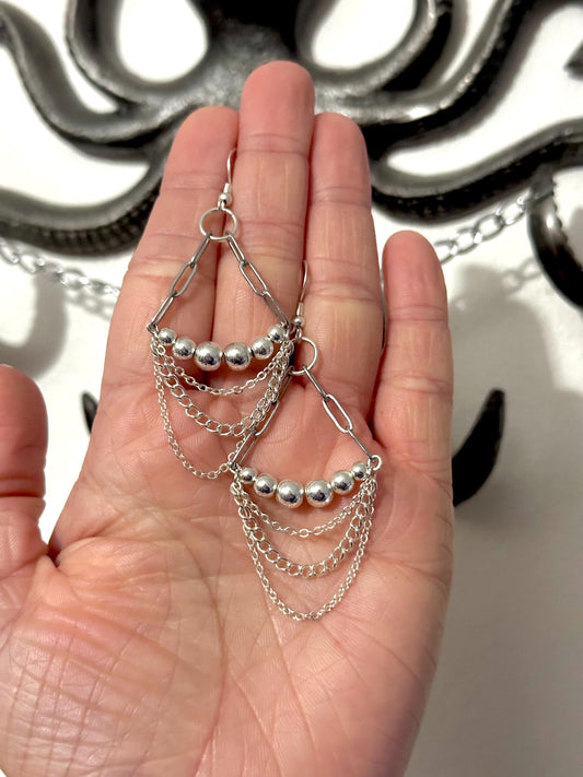 Silver Chain Earrings