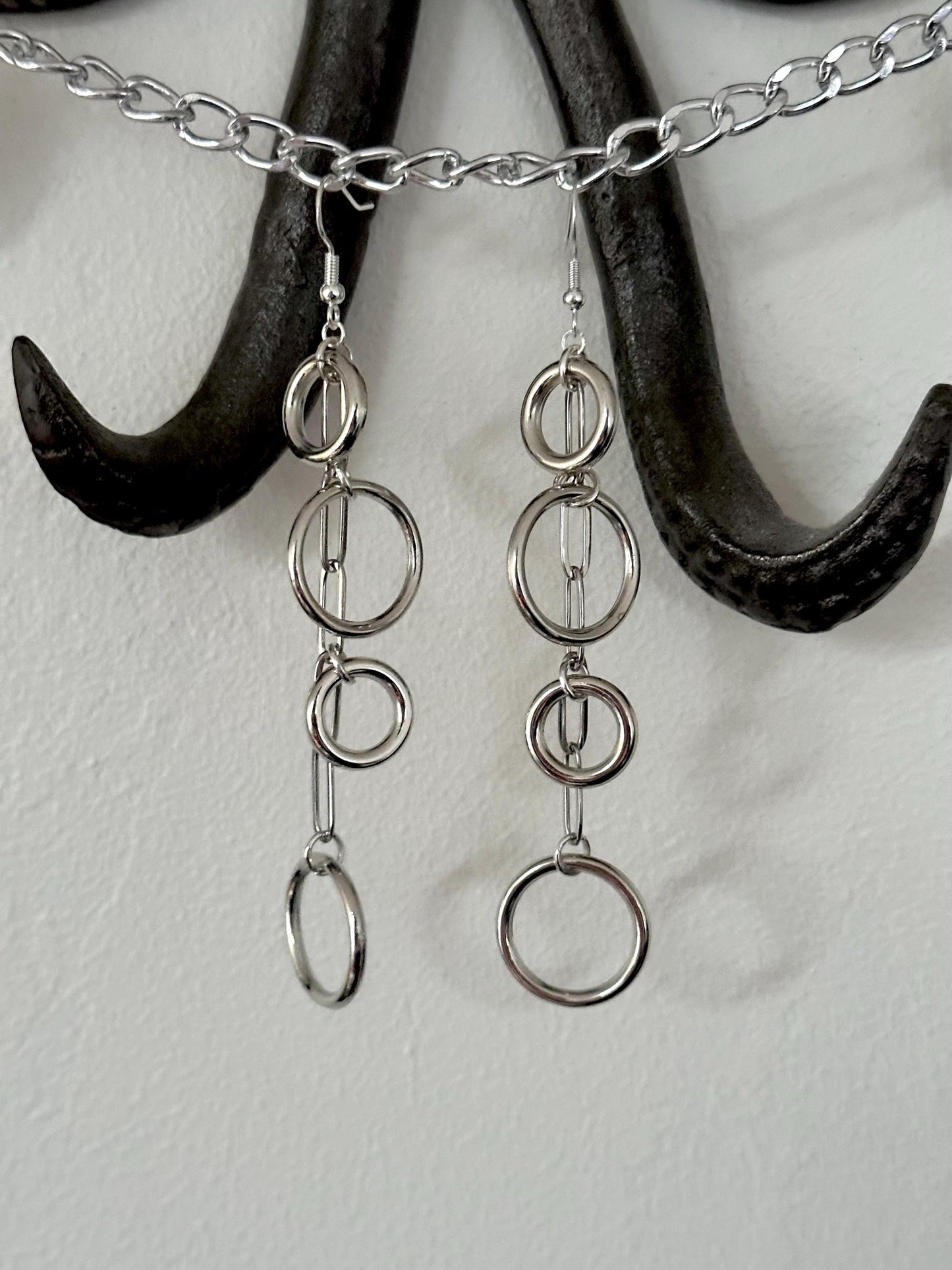 Dangling Hoop Earrings