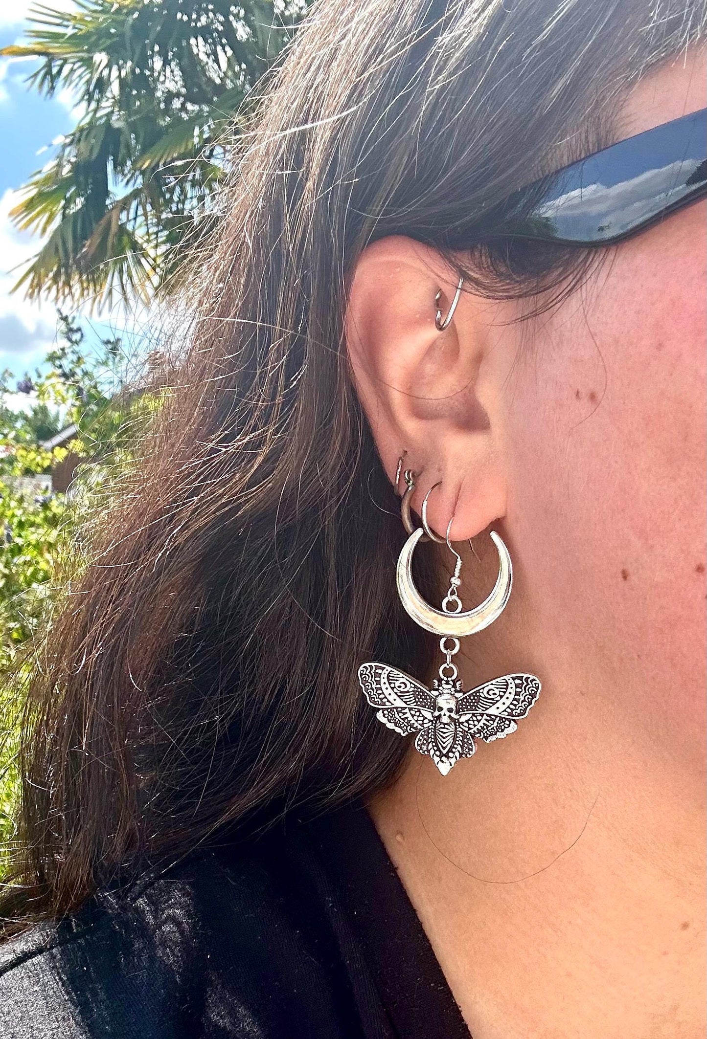 Moon Moth Earrings