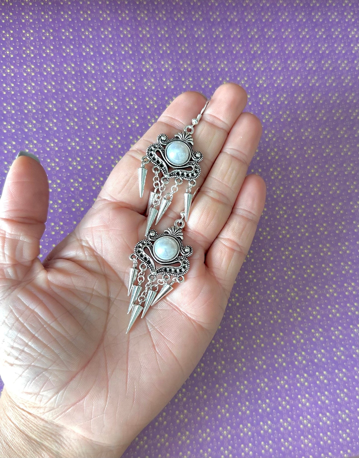 Coloured Pendant Earrings