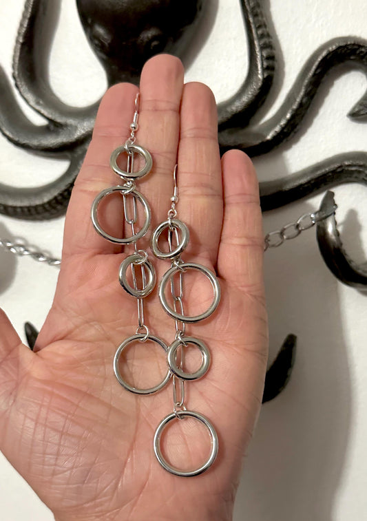 Dangling Hoop Earrings