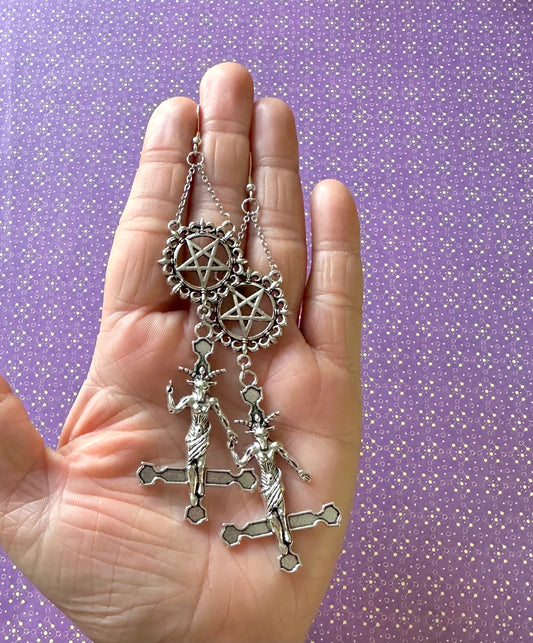 Inverted Pentagram Earrings