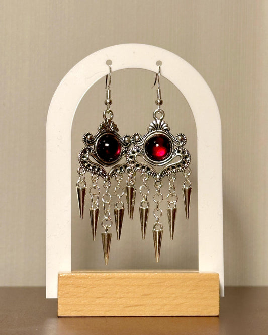 Coloured Pendant Earrings