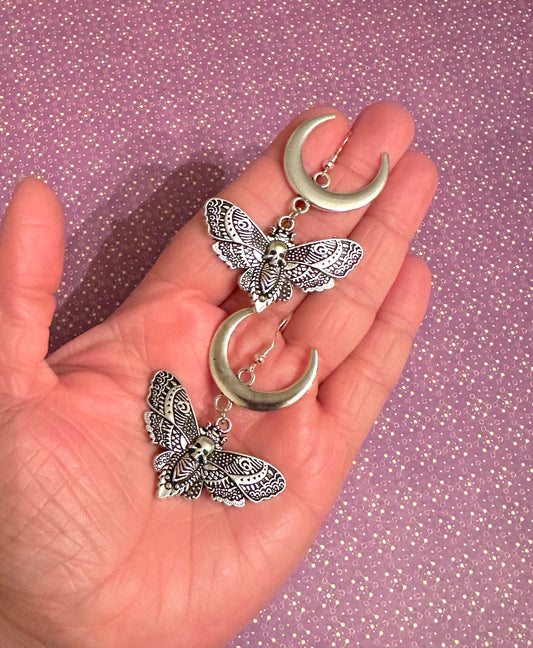 Moon Moth Earrings