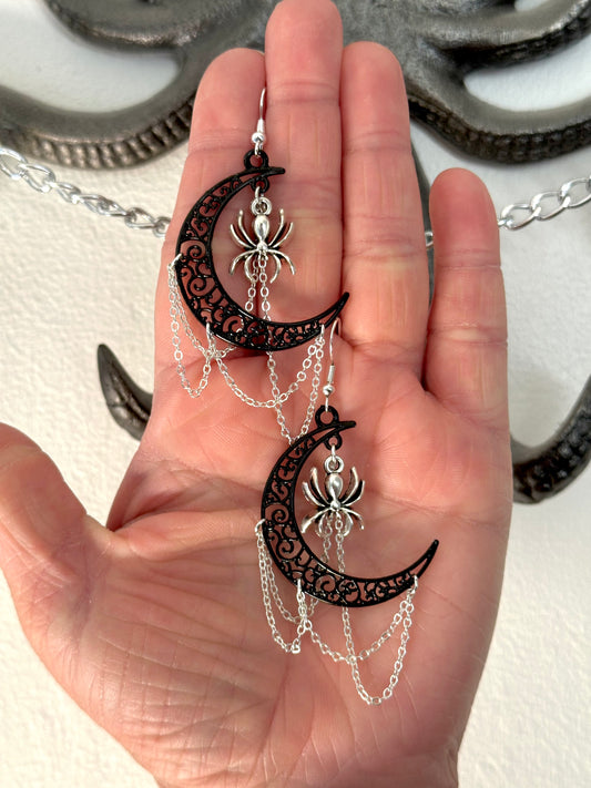 Black Moon Earrings
