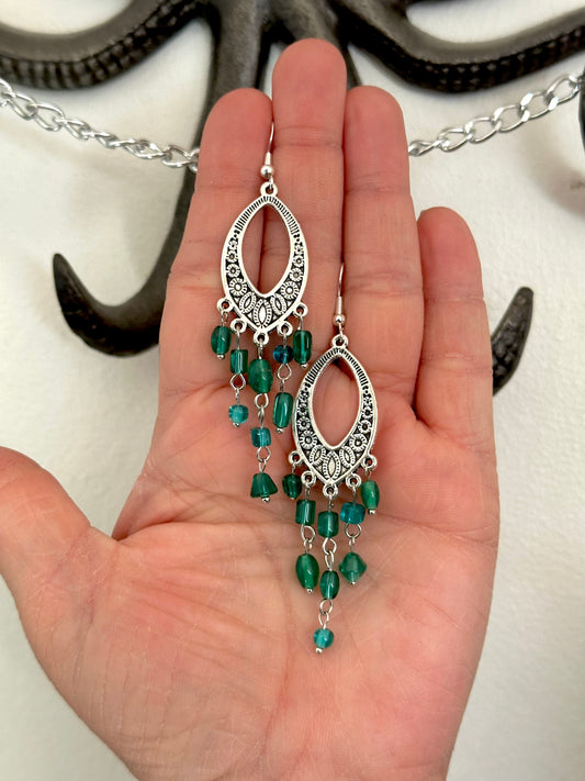 Teal Teardrop Earrings