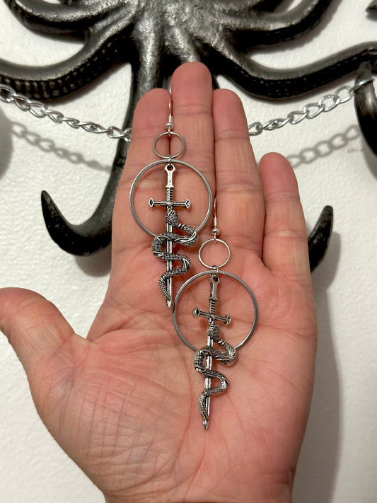 Snake Sword Earrings