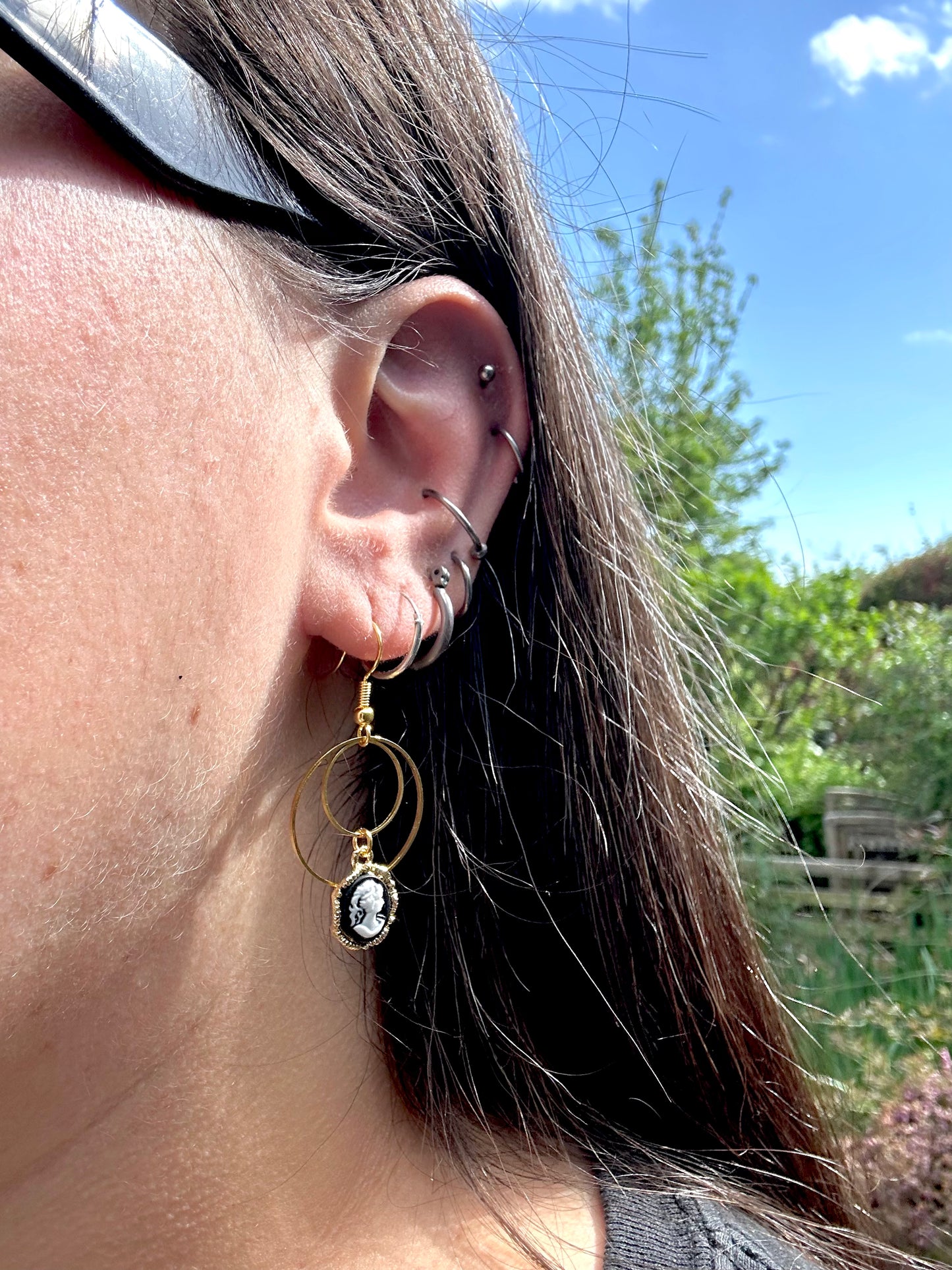 Portrait Hoop Earrings