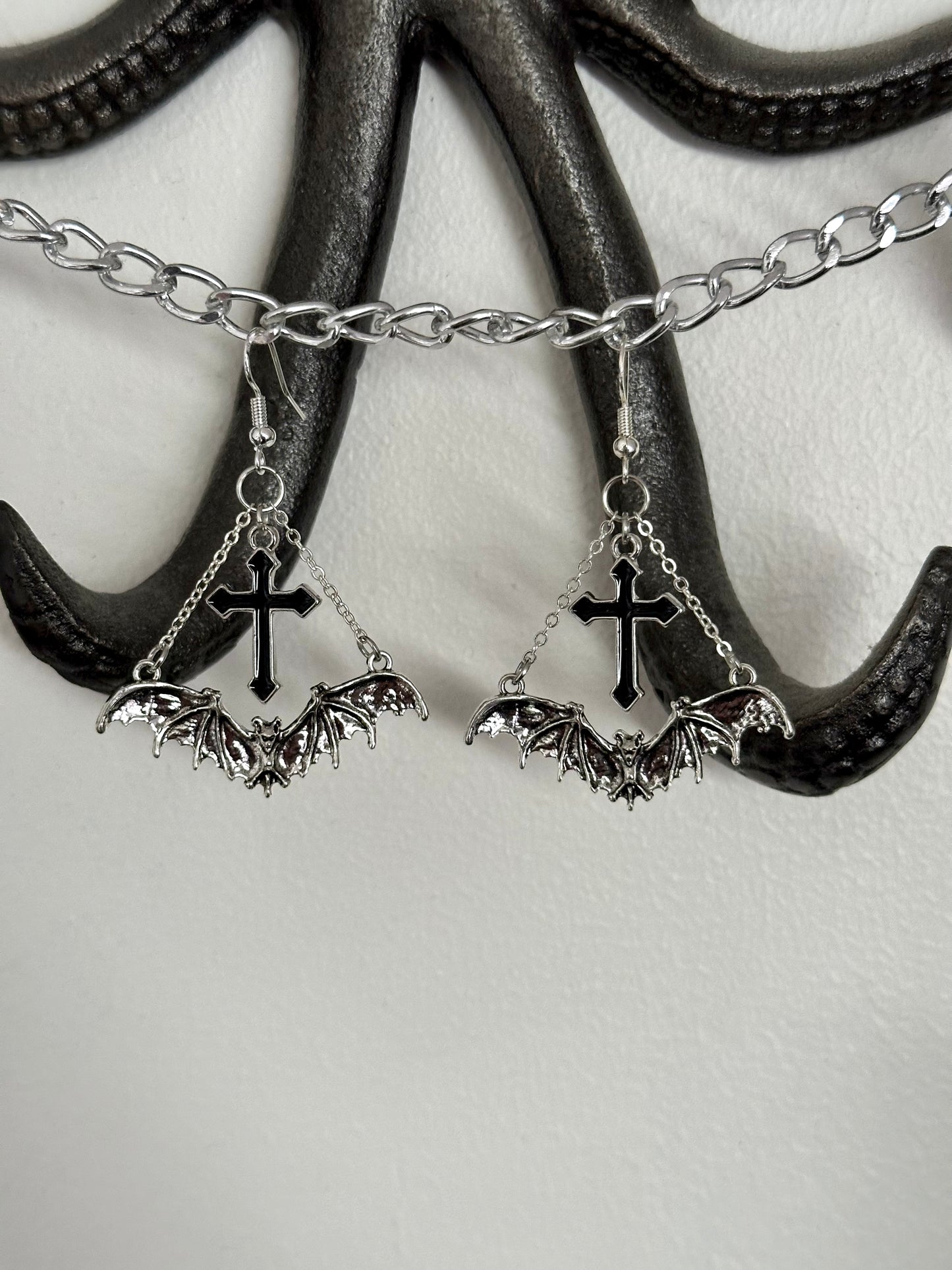 Gothic Bat Earrings