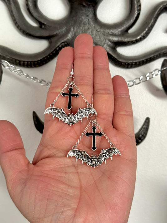 Gothic Bat Earrings