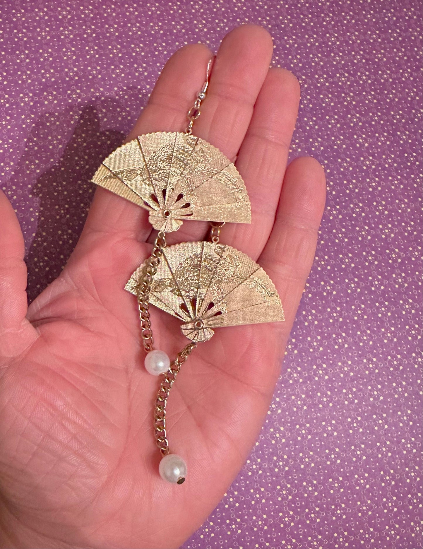 Handheld Fan Earrings