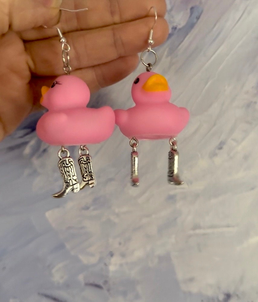 Cowboy Duck Earrings