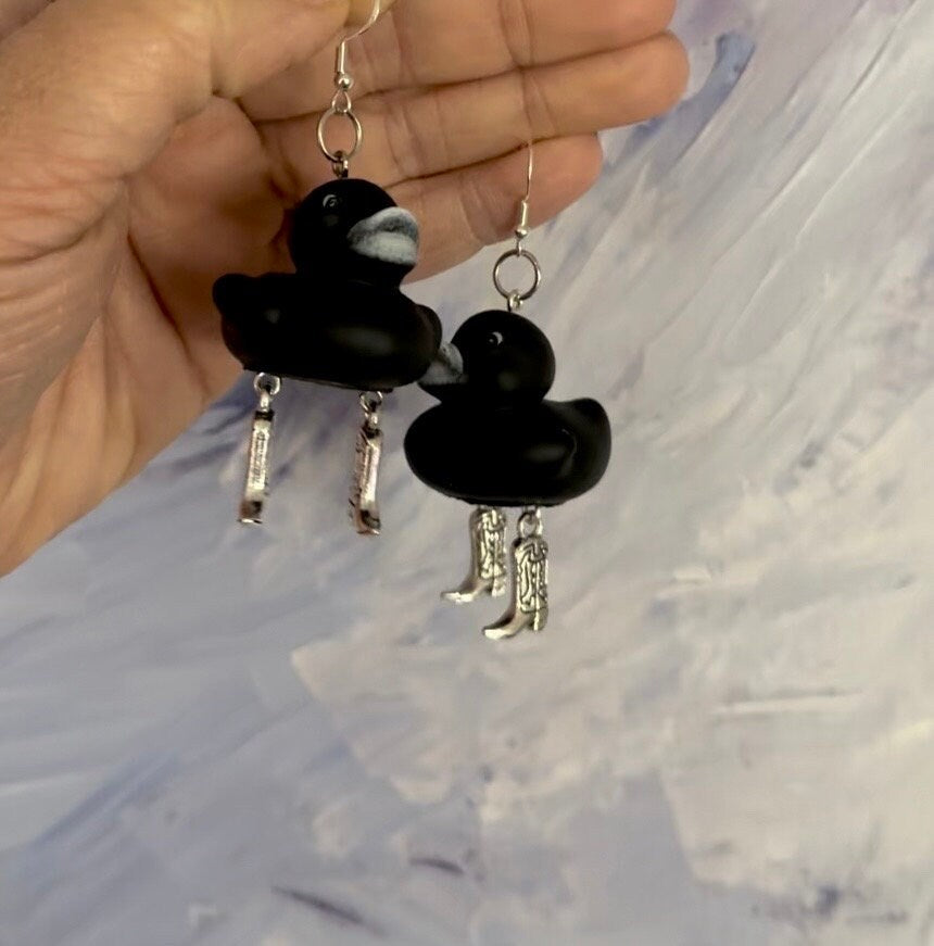 Cowboy Duck Earrings
