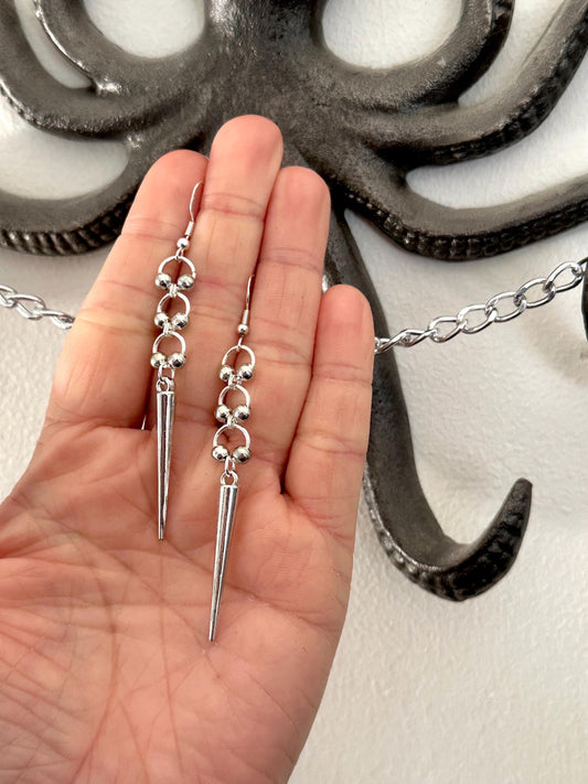 Silver Point Earrings