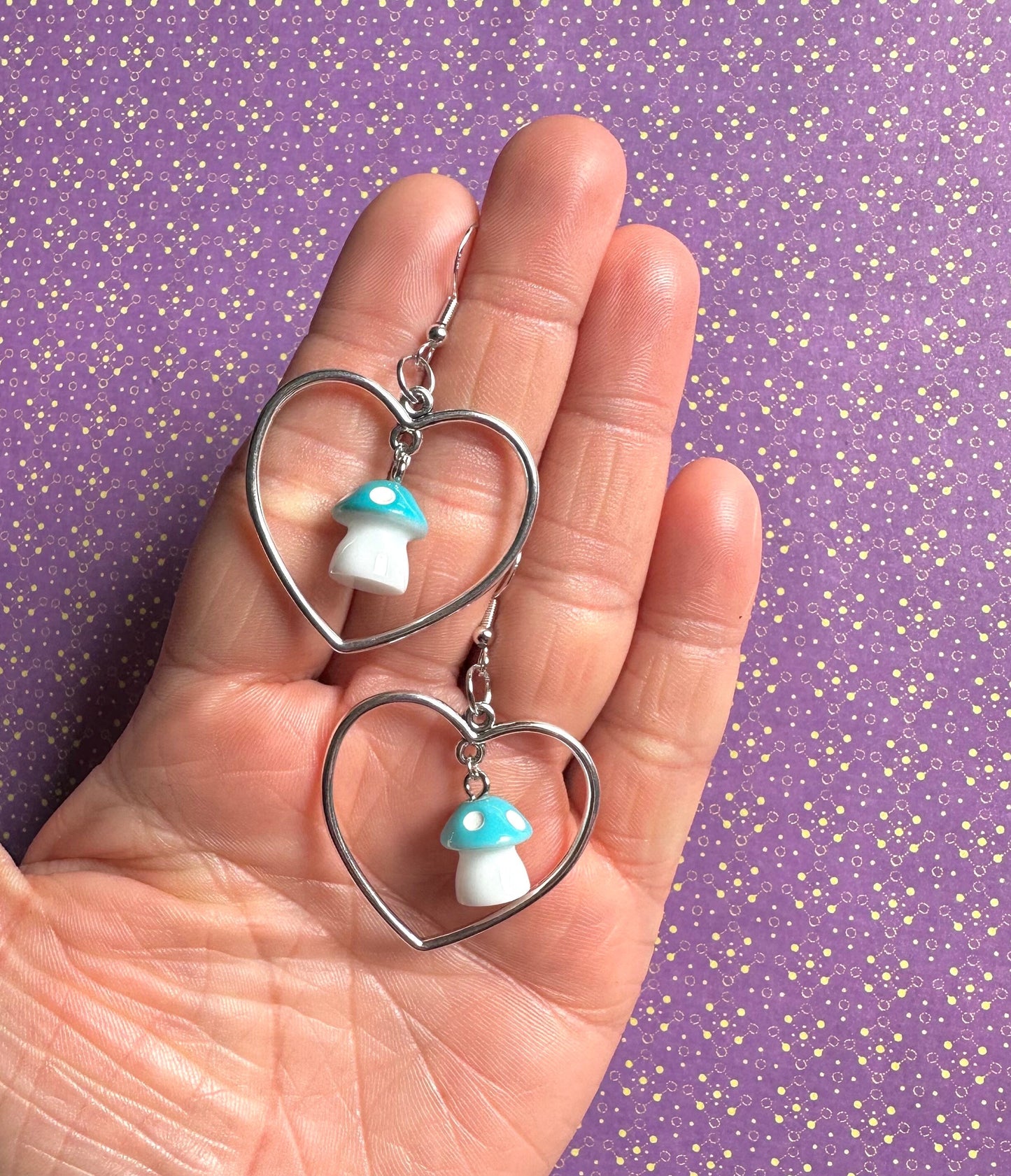 Mushroom Heart Earrings