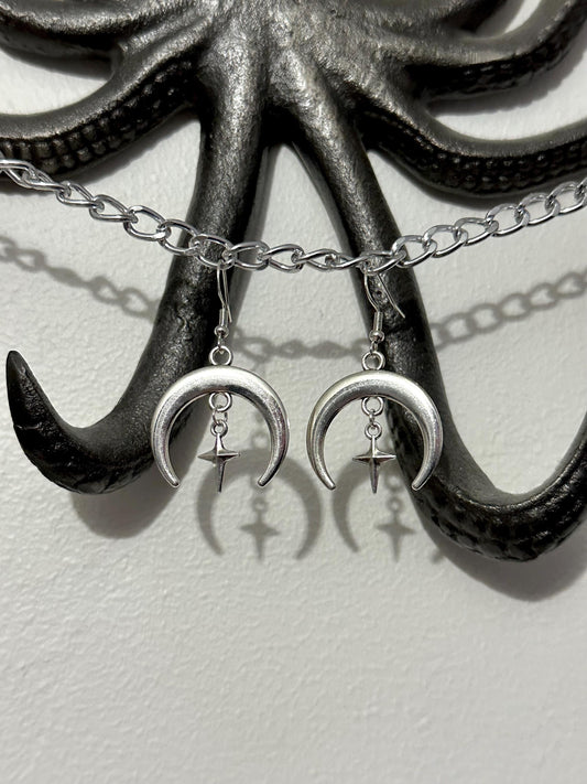 Silver Moon Earrings