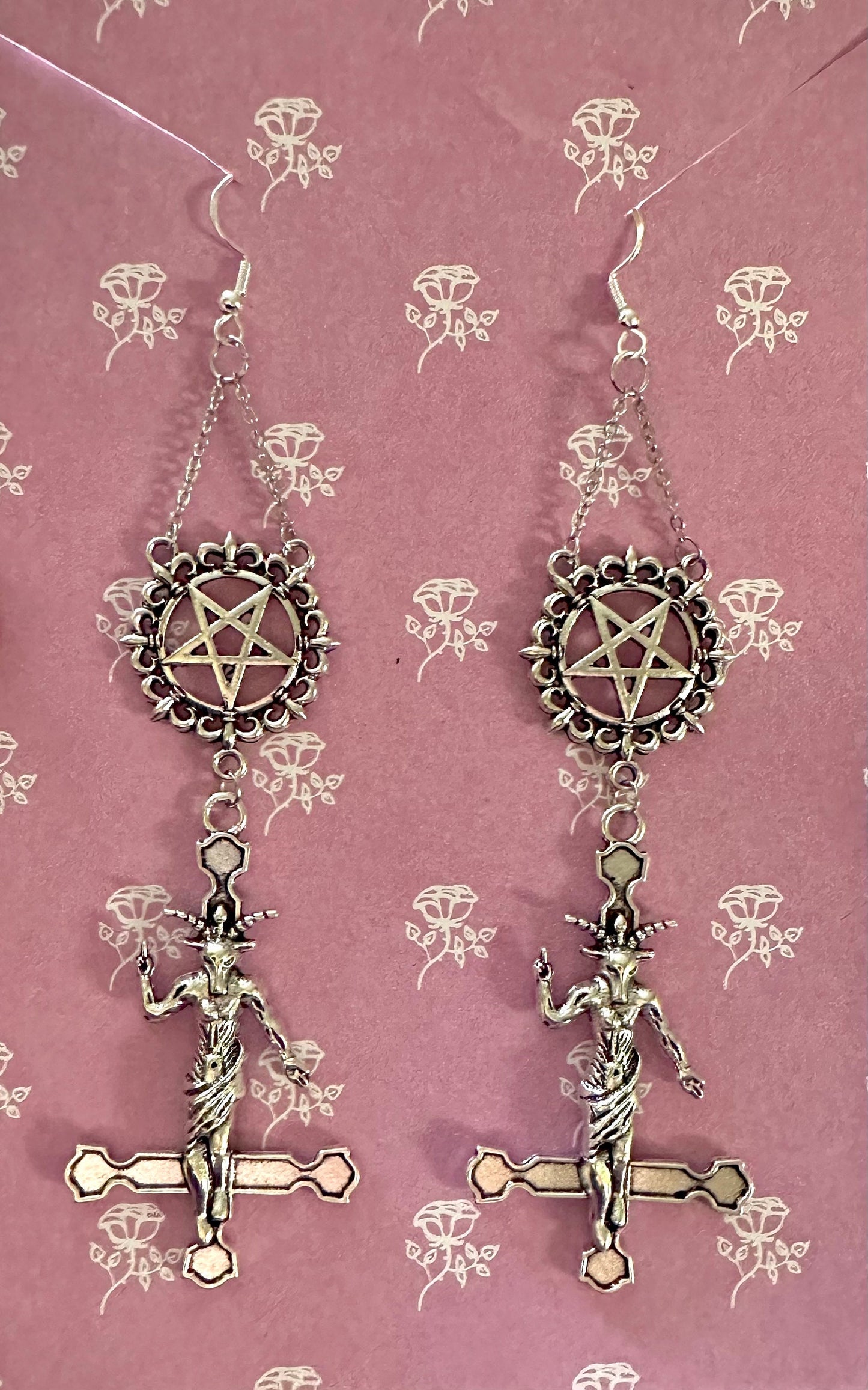 Inverted Pentagram Earrings