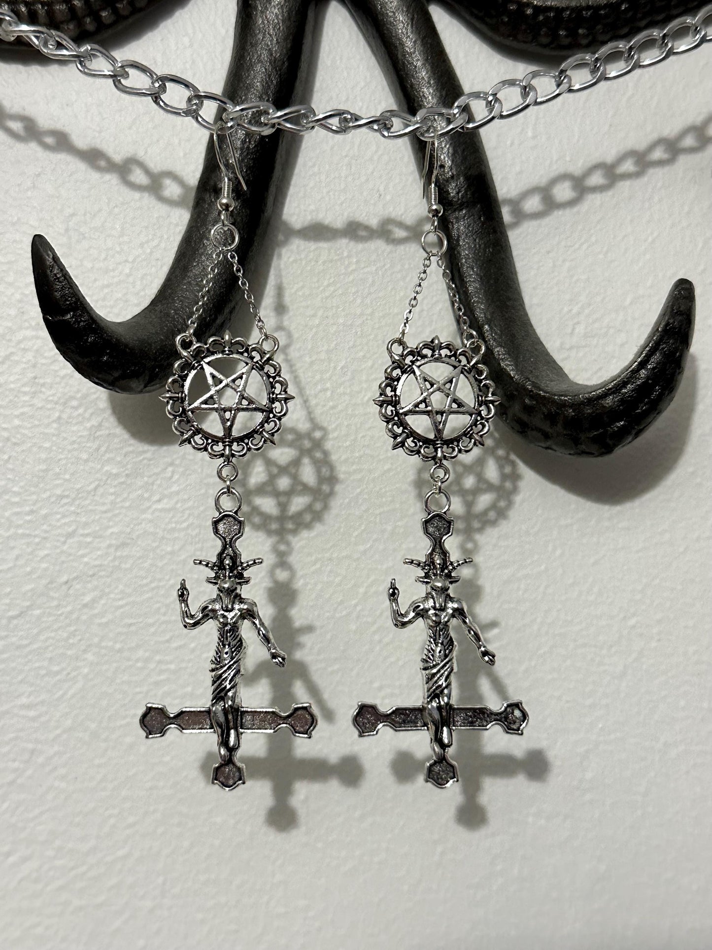 Inverted Pentagram Earrings