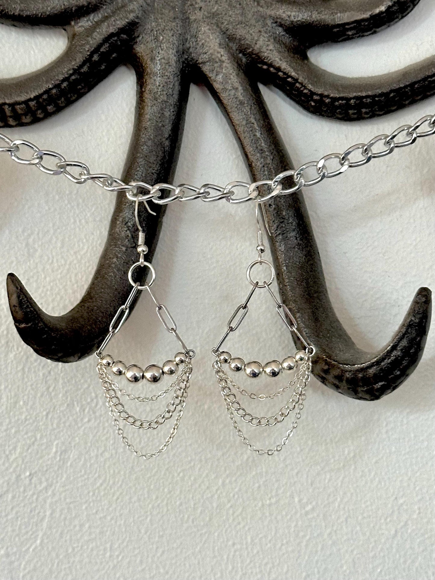 Silver Chain Earrings