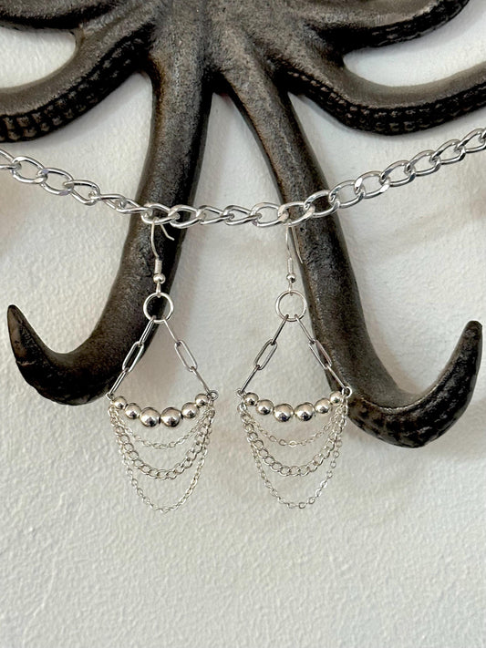 Silver Chain Earrings