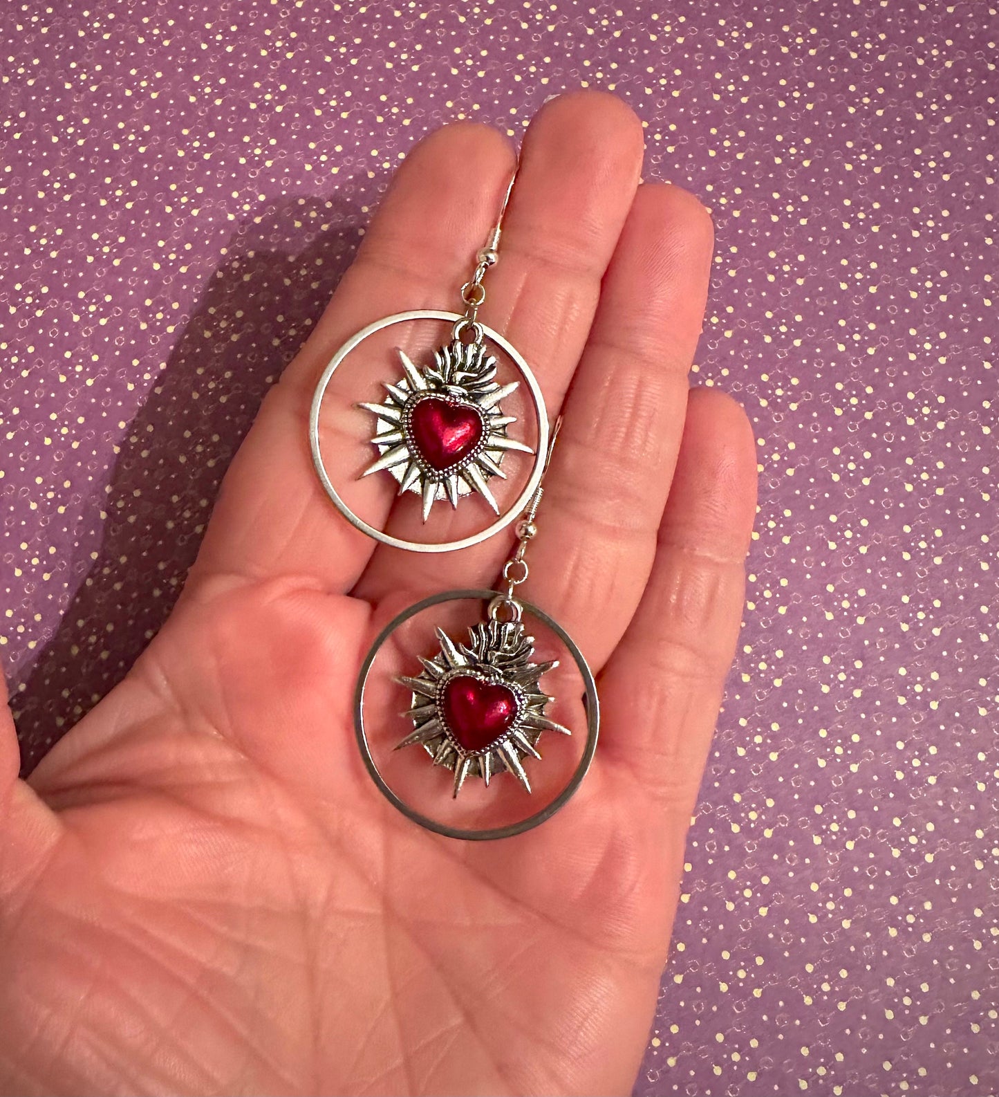 Heart Pendant Earrings