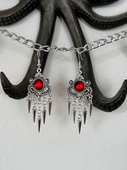 Coloured Pendant Earrings