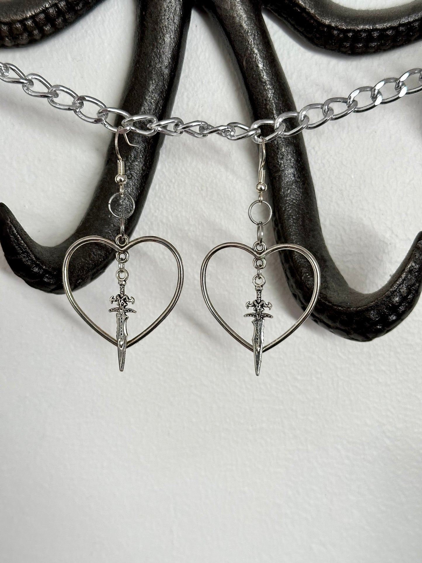 Heart Dagger Earrings
