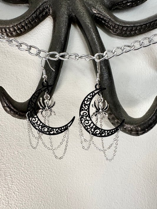 Black Moon Earrings