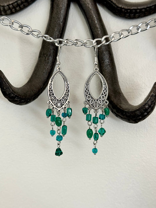 Teal Teardrop Earrings
