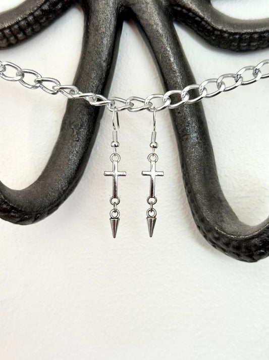 Mini Cross Earrings