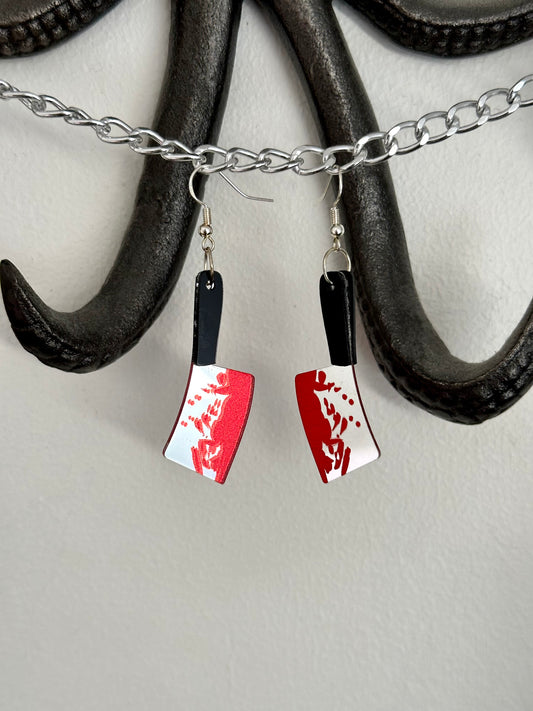 Bloody Cleaver Earrings
