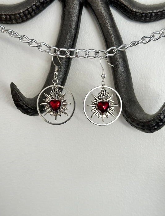 Heart Pendant Earrings