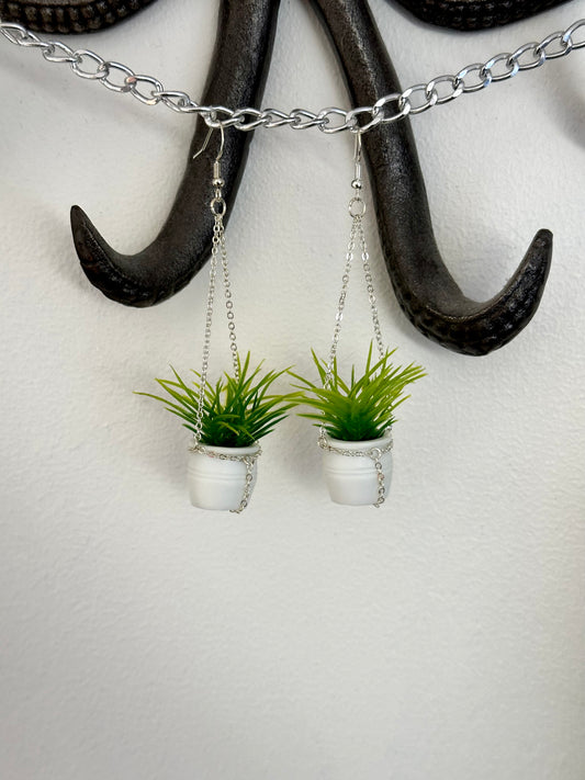 Hanging Plant Pot Earrings