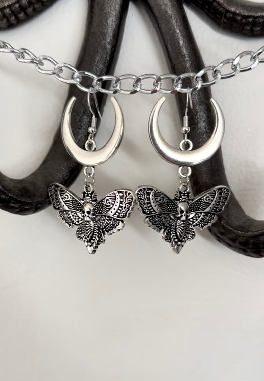 Moon Moth Earrings