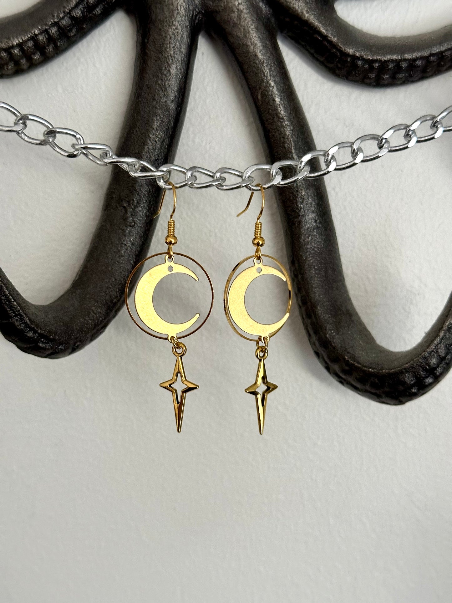 Gold Celestial Earrings
