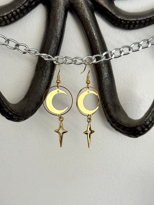 Gold Celestial Earrings