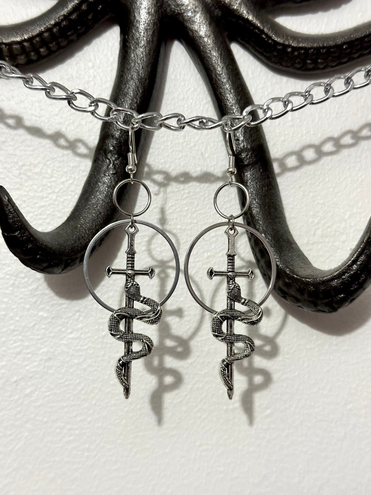 Snake Sword Earrings