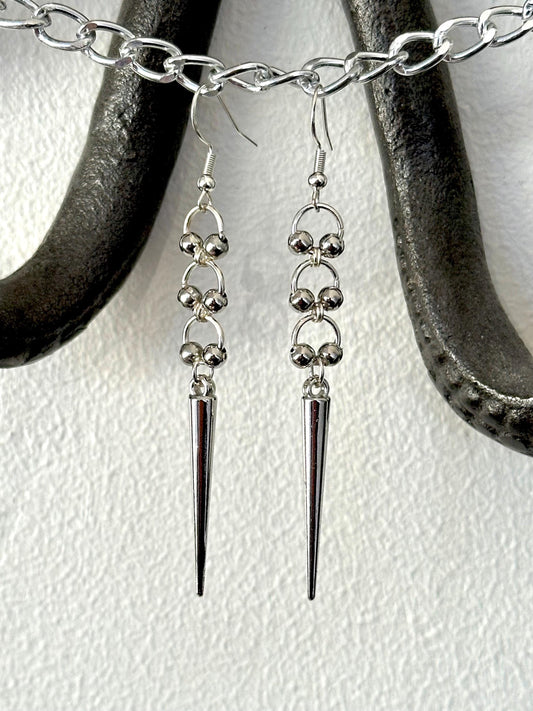 Silver Point Earrings