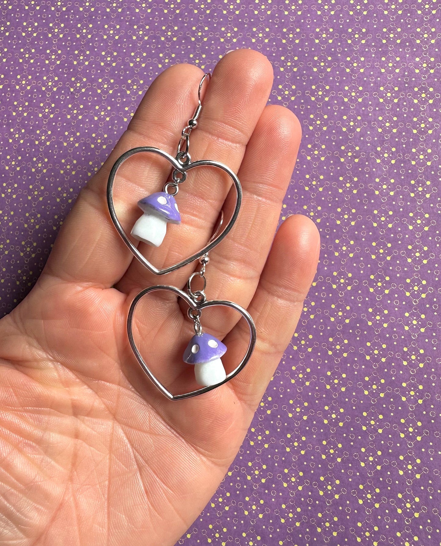 Mushroom Heart Earrings