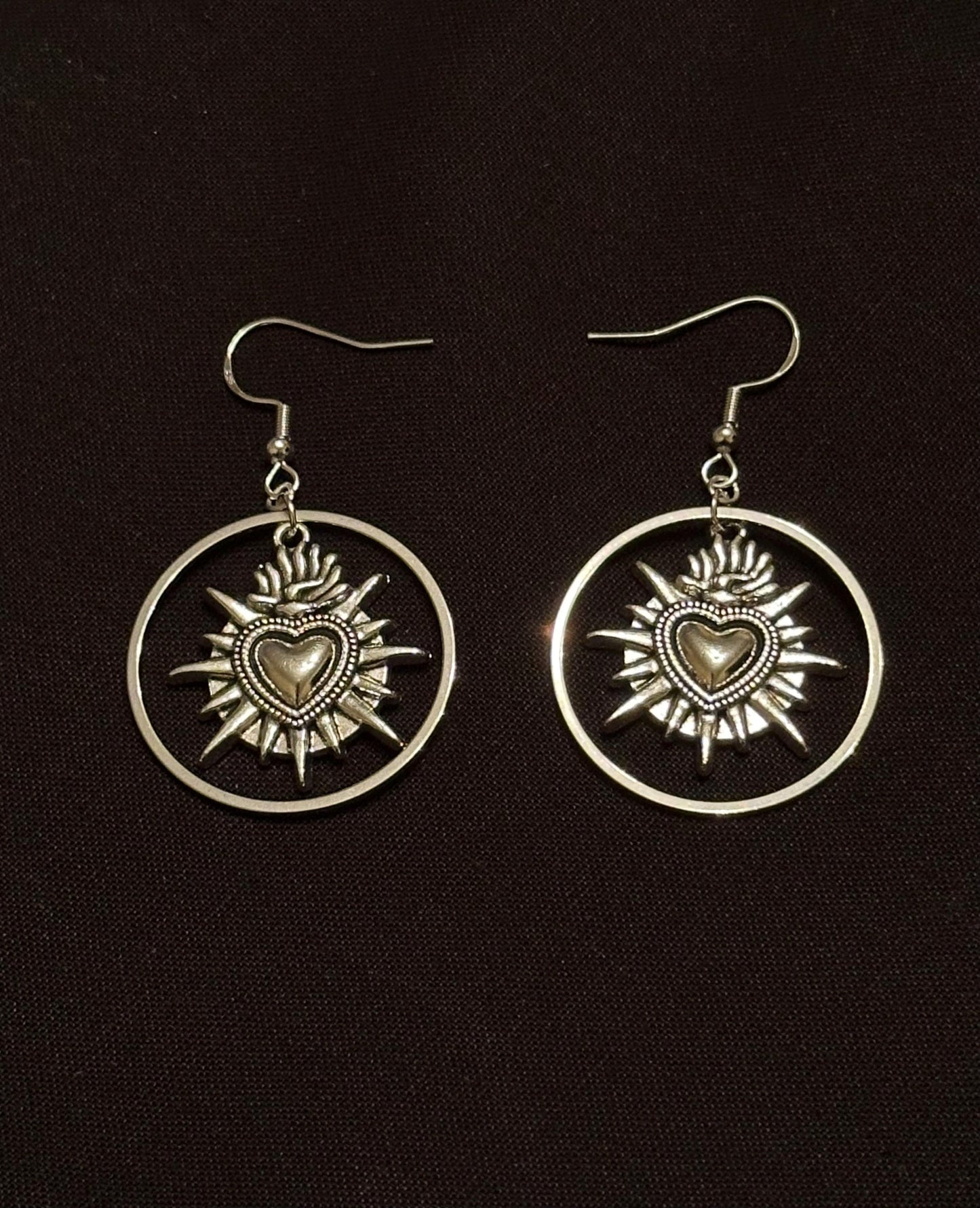 Heart Pendant Earrings