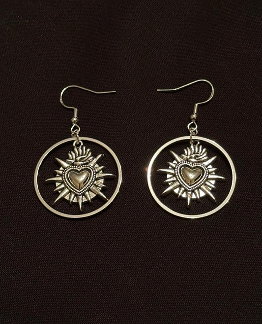 Heart Pendant Earrings