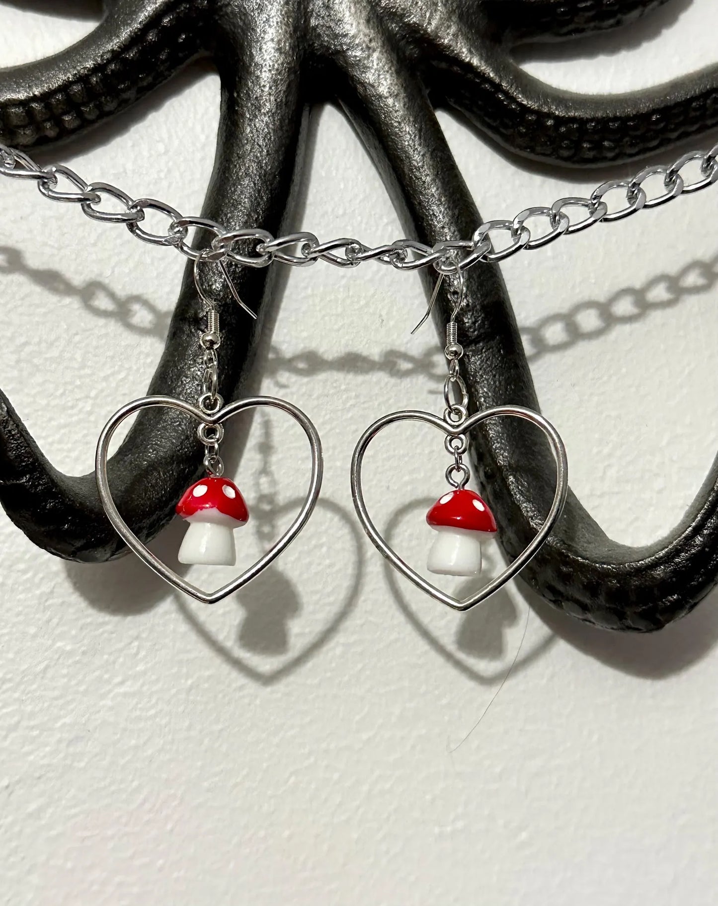 Mushroom Heart Earrings